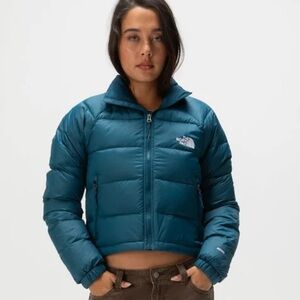 North Face Hydrenalite Down Hoodie puffer jacket Petrol 2024 cropped teal XS